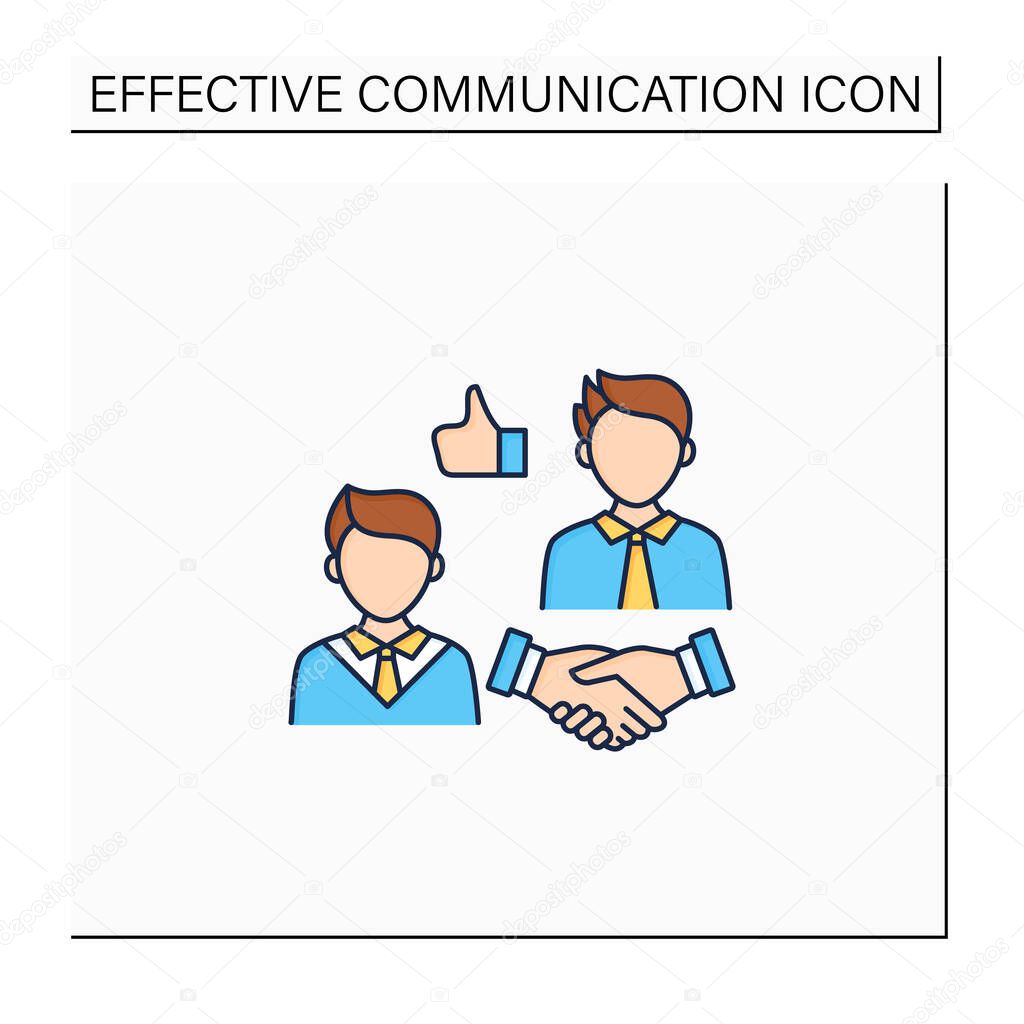 Respectfulness color icon