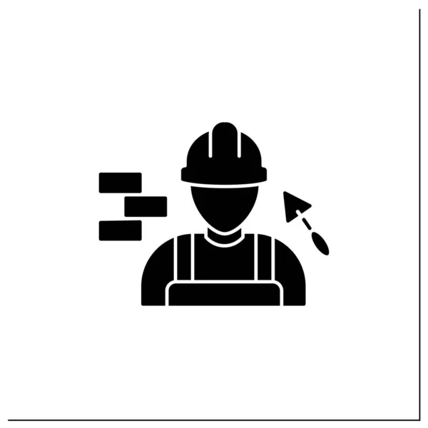 Ikona glifu budowlanego — Wektor stockowy