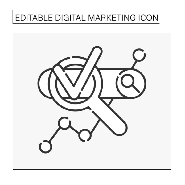 搜索引擎优化线图标 — 图库矢量图片