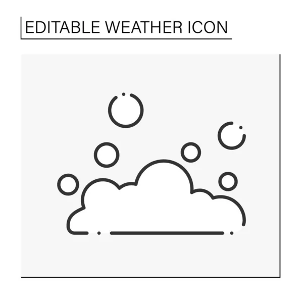 Dust storm line icon — Stock Vector