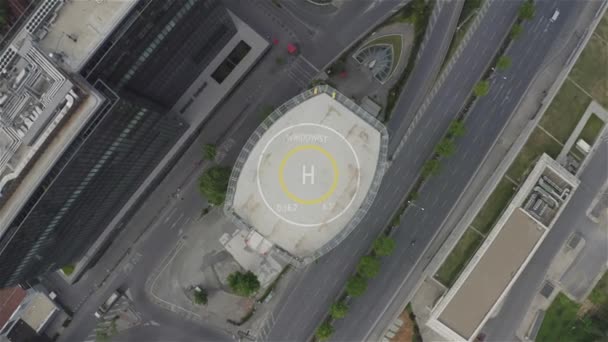 Vue aérienne de l'hélipad. Les gratte-ciel d'Istanbul. Images 4K en Turquie — Video