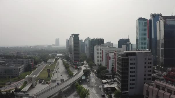 Aerial view of Istanbul Skyscrapers. 4K Footage in Turkey — Stock Video