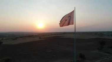Edirne 'de Türk Bayrağına Havadan Bakış