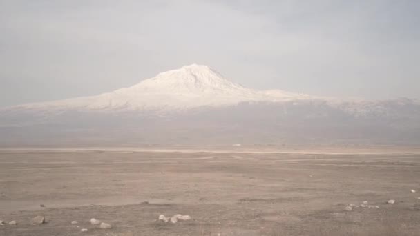 Snow Capped Mount Ararat di Agri. — Stok Video