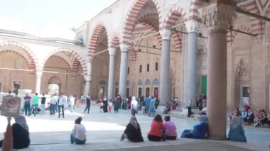 Edirne, Türkiye - 01.06.2020: Edirne 'deki Selimiye Camii' nin havadan görünüşü.