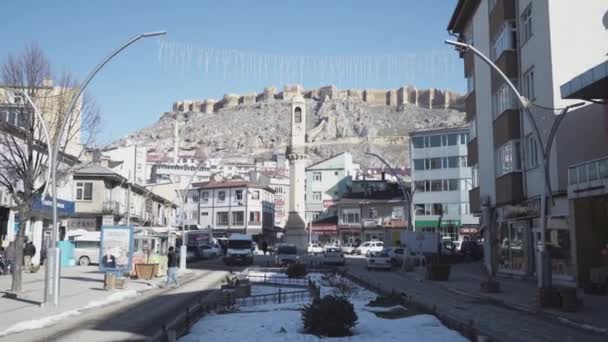 Bayburt, Turquie - 01.02.2020 : Vue aérienne du paysage de Bayburt City. — Video