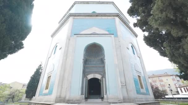 O Túmulo Verde é um mausoléu do quinto sultão otomano, Mehmed I, em Bursa, Turquia.. — Vídeo de Stock