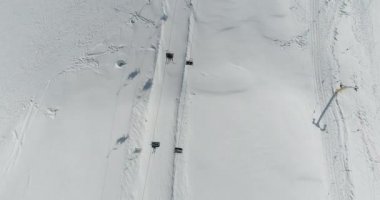 Türkiye 'nin Kocaeli kentindeki Kartepe Kayak Tesisindeki Kayak Kaldırma Havadan Görünümü