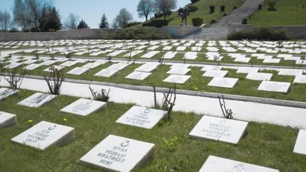 Vue aérienne du martyre dumlupinar à Kutahya en dinde. — Video