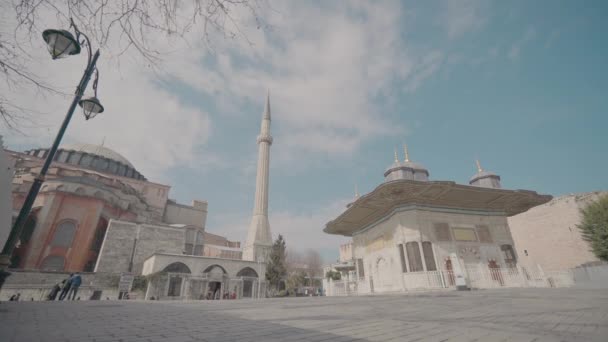 Pemandangan Hagia Sophia di Istanbul — Stok Video