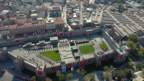 Αεροφωτογραφία του Κάστρου Καϊσέρι στην Τουρκία — Αρχείο Βίντεο
