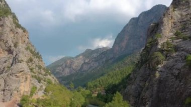 Türkiye 'deki Hacer Vadisi' nin havadan görüntüsü