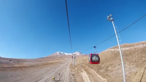 Erciyes Montanha e elevador de esqui Timelapse. província de Kayseri na Turquia. — Vídeo de Stock