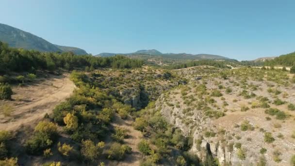 Widok z lotu ptaka na kanion Tokatli w Karabuk. Nagranie 4K w Turcji — Wideo stockowe