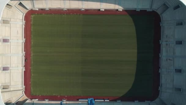 Ordu 'daki futbol stadyumunun havadan görünüşü — Stok video