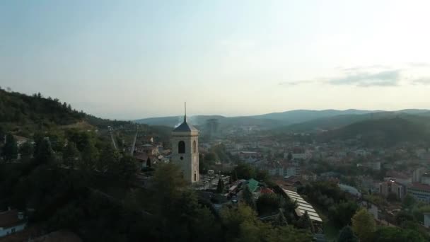 공중에서 보면 카스 타모 누 주의 풍경이 보인다. 터키 의 4K 걷기 — 비디오