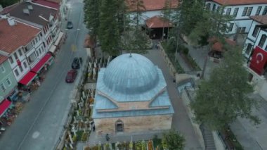 Kastamonu 'daki Cami' nin havadan görünüşü. Türkiye 'de 4K Görüntüsü