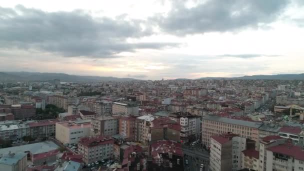 Vista aérea del paisaje de la provincia de Sivas en Turquía. Filmación 4K en Turquía — Vídeo de stock