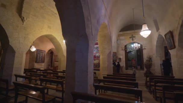 Mardin, Turkey - 08.02.2019：Interior view of Mor Gabriel Monastery in Mardin — 图库视频影像