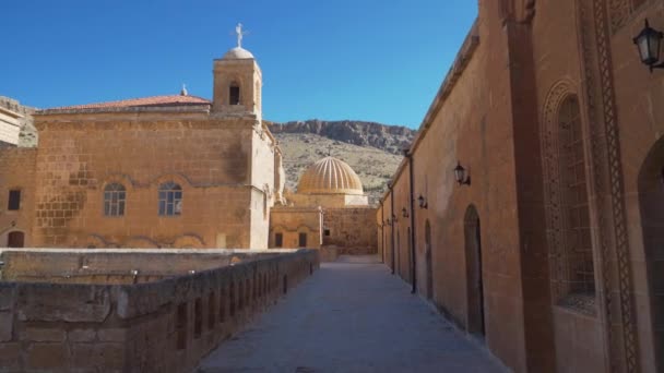Biara Deyrulzafaran di Mardin. 4K Footage di Turki — Stok Video