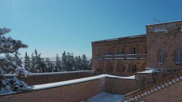 Biara Mor Gabriel di Mardin. 4K Footage di Turki — Stok Video