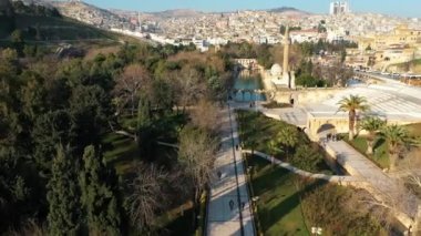 Sanliurfa 'daki Balikligol' un hava görüntüsü. Türkiye 'de 4K Görüntüsü