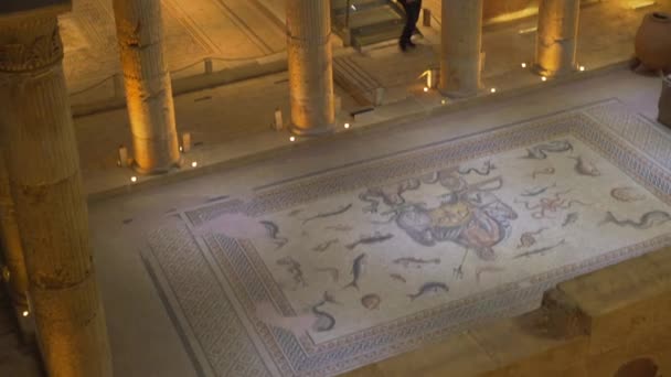 Gaziantep, Turecko - 01.05.2019: Muzeum mozaiky Zeugma v Gaziantepu. — Stock video