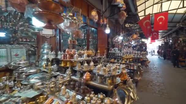 Gaziantep,Turkey - 15.05.2019: Coppersmith bazaar of Gaziantep — Stock Video