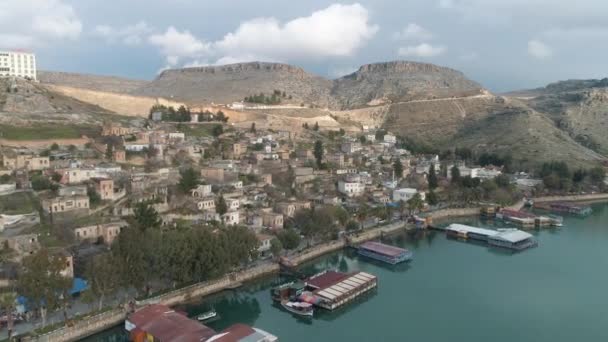 SanliurfaのSunken City Halfetiの空中ビュー。トルコでの4K映像 — ストック動画