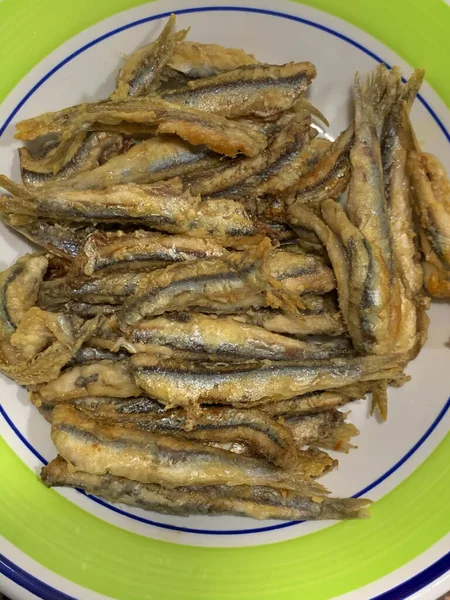 Fried Anchovies Ready Eat — Stock Photo, Image