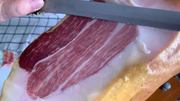 Spanish ham — Stock Video