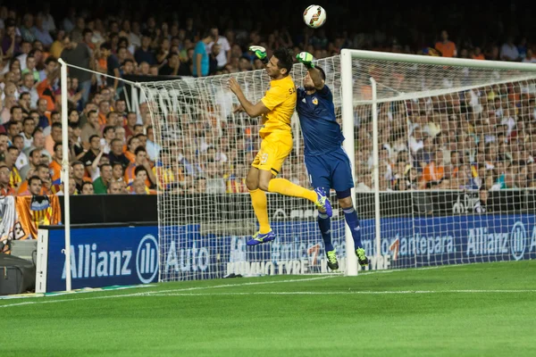 Diego Alves of Valencia in action — Stock Photo, Image