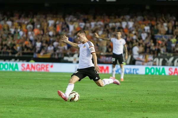 Jose Gaya din Valencia CF în acțiune — Fotografie, imagine de stoc