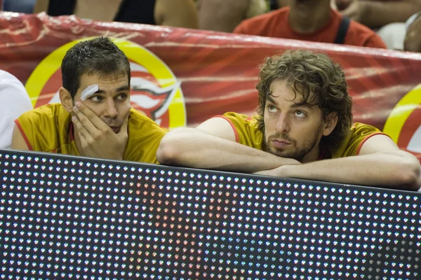 Pau Gasol durante el partido entre España y Alemania — Foto de Stock