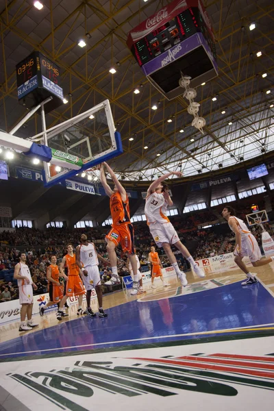 Lega ACB spagnola Pamesa Valencia contro Akasvayu Girona — Foto Stock