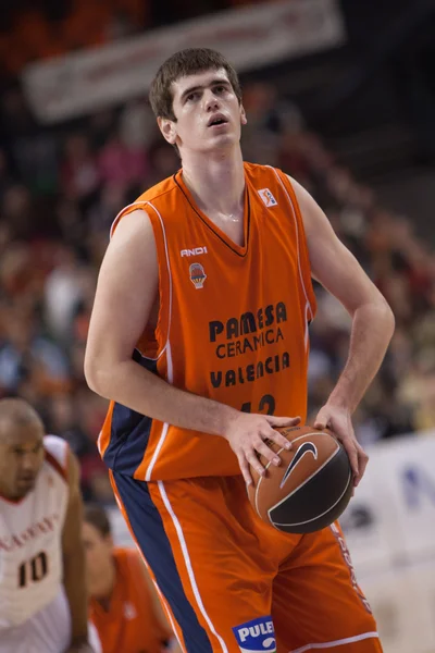 Spaanse acb league pamesa valencia tegen akasvayu girona — Stockfoto