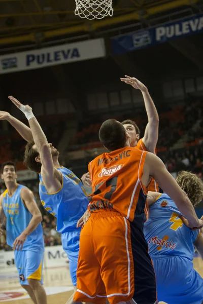 Valencia Basket melawan Polaris World Murcia — Stok Foto