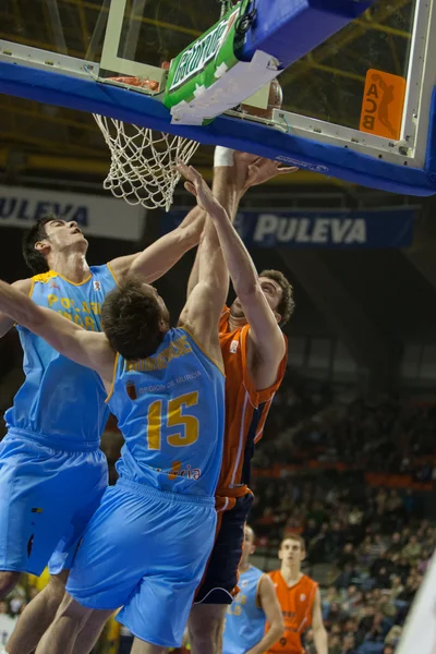 Valencia Basket against Polaris World Murcia — Stock Photo, Image