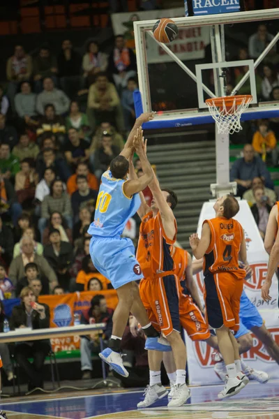 Valencia Basket against Polaris World Murcia — Stock Photo, Image