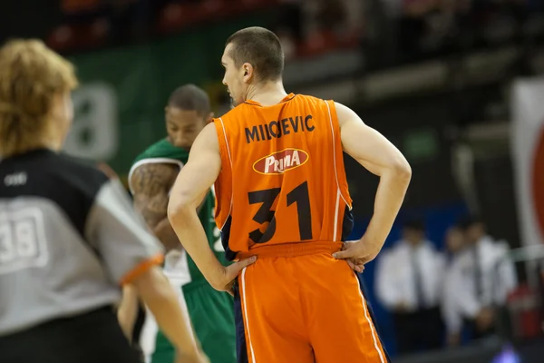 Valencia Korb gegen Unicaja Malaga — Stockfoto