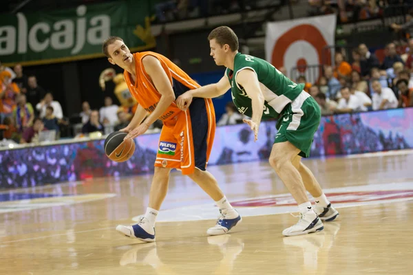 Valencia basket proti unicaja malaga — Stock fotografie