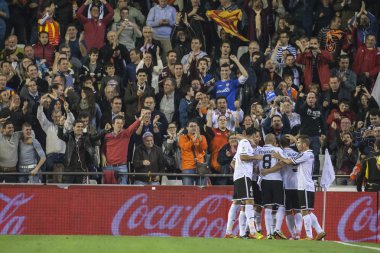 Valencia takım gol kutlamak