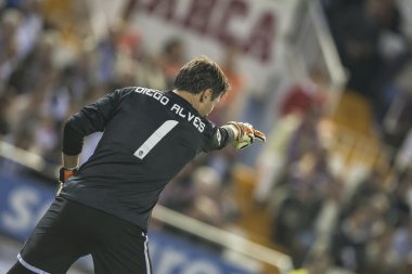 İspanya Kupası maçı sırasında Diego alves