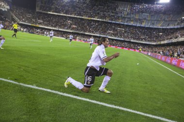 Valdez gol İspanya Kupası maçı sırasında kutluyor.
