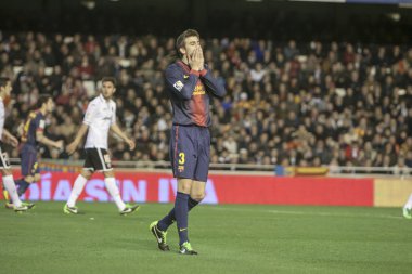 Gerard pique İspanya Ligi maç sırasında