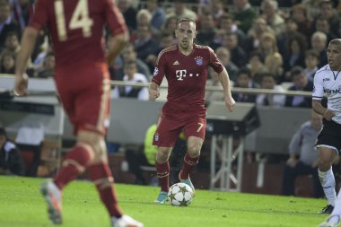 uefa Şampiyonlar Ligi maç sırasında Franck ribery