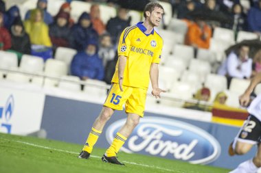 Hleb durante jogo da Liga dos Campeões da uefa