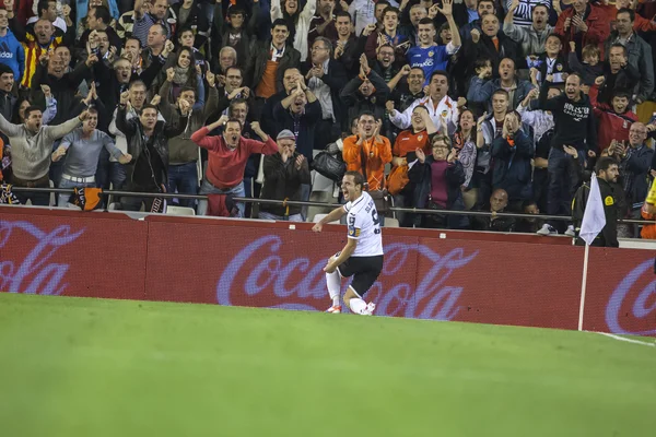 Soldado celebra il suo obiettivo — Foto Stock