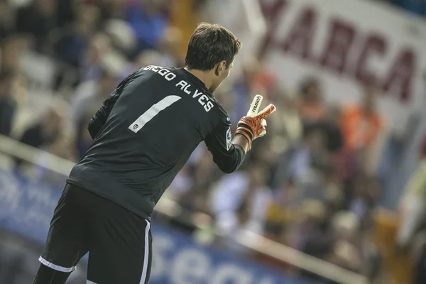 Diego alves under spanska cup match — Stockfoto