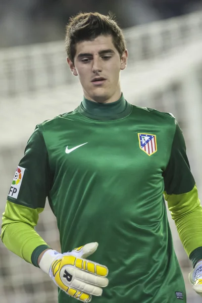 Courtois under spanska cup match — Stockfoto